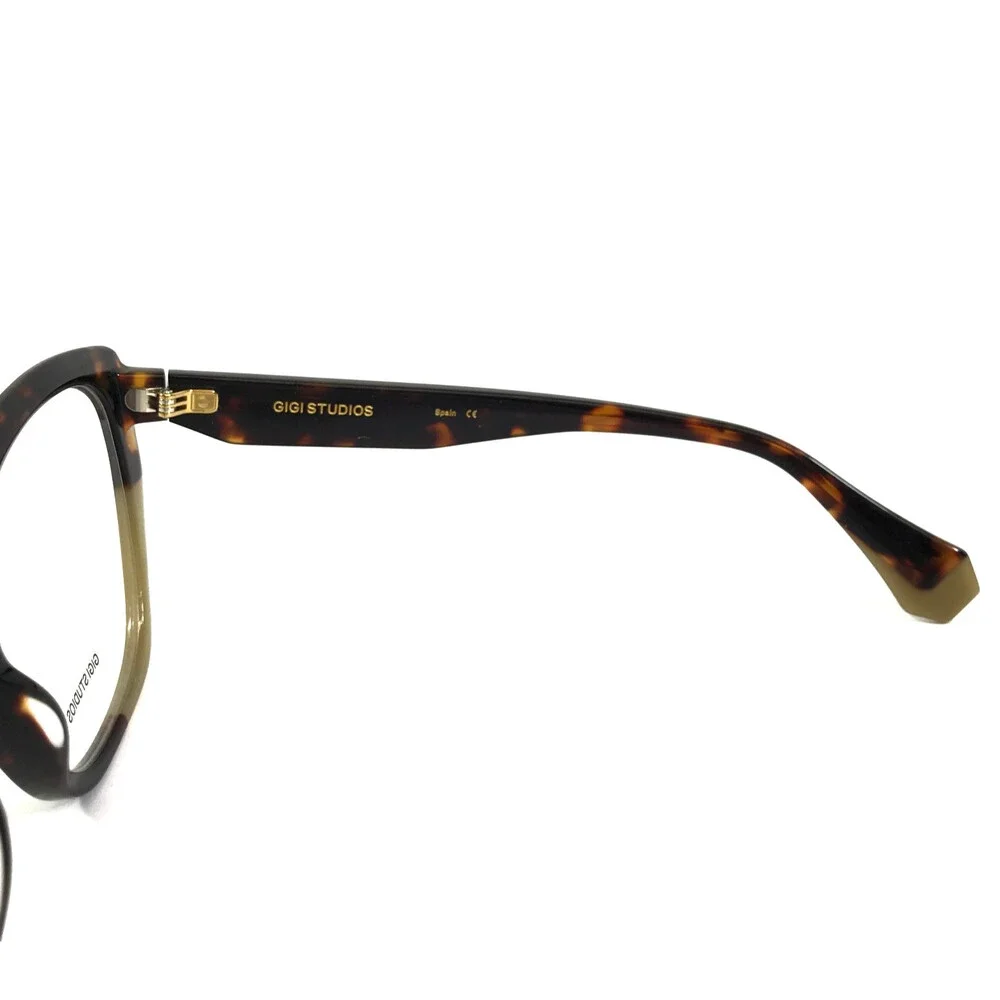 Gigi Studios Eyeglasses Frames ANDY GS1002/02O Brown Beige Cat Eye 56-17-140